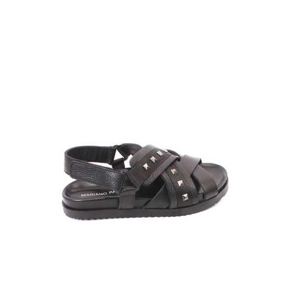 Mariano Paoletti 327 Black Leather Slides Men Comfort Sandals main image 8